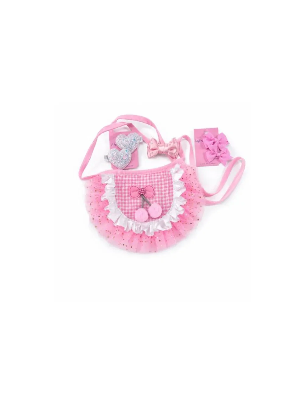 Cherry Checkered Dog Tutu Outfit Set for Cats & Small Dogs | Size M